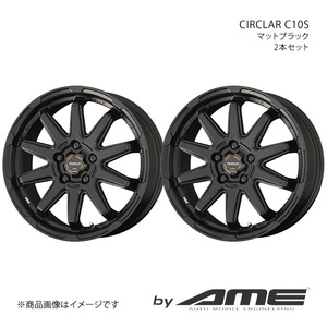 CIRCLAR C10S アルミホイール2本セット プレオプラス LA3#0(2017/5～)【14×4.5J 4-100 +45 マットブラック】 共豊