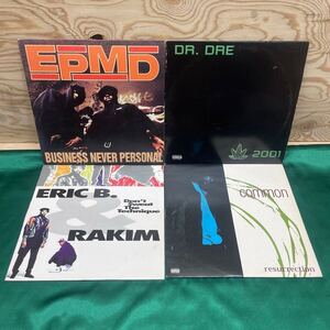 希少品! レコード 4枚 EPMD DR.DRE ERIC B.&RAKIM common ラップ rap 音楽 LP R51962