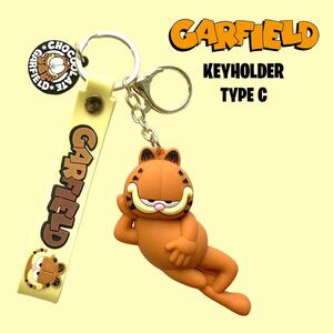 ガーフィールド マスコット キーホルダー タイプC Garfield アニメ キャラクター グッズ ストラップ