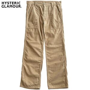 美品 HYSTERIC GLAMOUR ヒステリックグラマー コーデュロイ ブーツカットベイカーパンツ フレア ベージュ