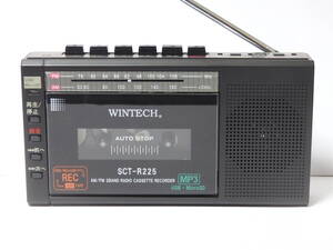 E296D6【中古】 ■ WINTECH / SCT-R225K / コンパクトラジカセ ■ マイクロSD/USB録音対応 