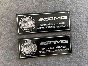 メルセデス・ベンツ BENZ AMG★8*3CM★ カーステッカー エンブレム プレート アルミ製 フェンダーバッジ シール 傷を隠す 2枚セット 511番