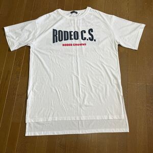 ロデオクラウンズ　新品未使用　半袖Tシャツ Tシャツ ホワイト フリーサイズ　シャツワンピ