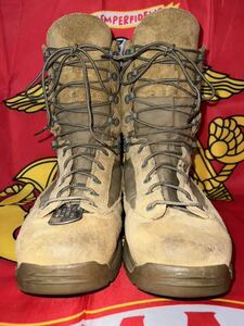 中古美品　USMC DANNER RECKONING 8 COYOTE HOT EGA コンバットブーツ　53231D 9インチ　約27センチ　ドッグタグ付き