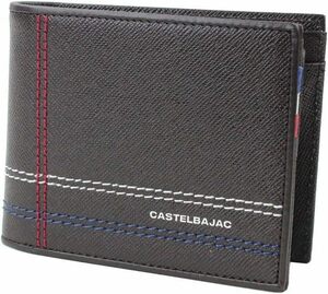 CASTELBAJAC カステルバジャック 牛革 2つ折り財布 多収納デザイン ネイビー ※この他にも出品中です♪ ca18816