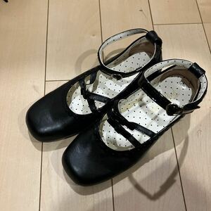 黒 ブラック フォーマル　シューズ　靴　23cm 発表会　入学式