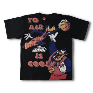 古着 90年代 MICKEY UNLIMITED GOOFY グーフィー 大判プリント キャラクタープリントTシャツ メンズXL ヴィンテージ /evb006143