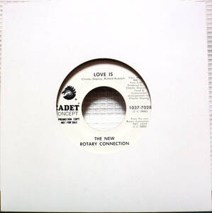 試聴 US 白プロモ 7inch. ゴスペル・ファンク THE NEW ROTARY CONNECTION - LOVE IS / HEY, LOVE □Minnie Riperton funk45 soul サイケ