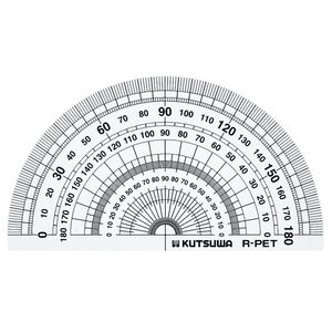 メール便発送 クツワ STAD 再生PET分度器 9cm HPP09E