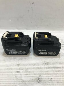 【中古品】makita 14.4v6.0Ahリチウムイオンバッテリー残量表示付 BL1460B 2個セット/IT5VQ6UR7XDC