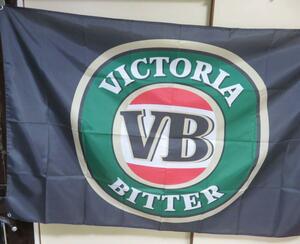 『特大A』黒緑VB▽激渋■新品ヴィクトリア ビターVictoria Bitter　オーストラリアAustralia　ビール BEER　フラッグ旗　バナー　広告宣伝