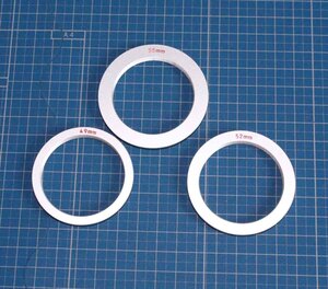 [IS784]ステップダウン　リング 3個　 55mm 52mm 49mm 43mm 　フィルター　アダプター　step down　ring　adapter