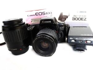 Canon EOS 1000 QD ■ 35-80mm 80-200mm 一眼 フィルムカメラ ブラック 望遠レンズ セット売り □ キャノン 6L