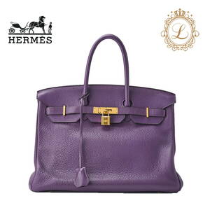 HERMES エルメス バーキン35 ハンドバッグ トリヨンクレマンス アネモネ Anemone（ゴールド金具） ショルダーバッグ ミニショルダーバッグ