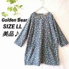 【美品】Golden Bear ゴールデンベアワンピース チュニック風 花柄