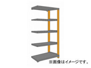 トラスコ中山 TM3型中量棚 900×571×1800 5段 連結 黒 TM36365B BK(3525783)