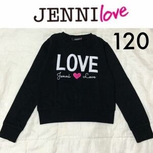 １回着新品同様☆JENNI love 薄手トレーナー 120130 スウェット 黒ブラック ジェニィラブ シスタージェニィジェニー