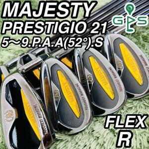 マジェスティ プレステジオ21 アイアン9本セット メンズゴルフ 初心者 入門 大人気モデル MAJESTY PRESTIGIO 純正カーボンシャフト 右利き