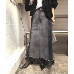 【 新木優子着用】AMERI アメリ　RAGGED DENIM SKIRT