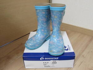 USED◆moonstarムーンスター◆レインシューズ長靴◆21cmサックスブルー青水色◆子供キッズジュニア◆女子女の子◆男の子男子