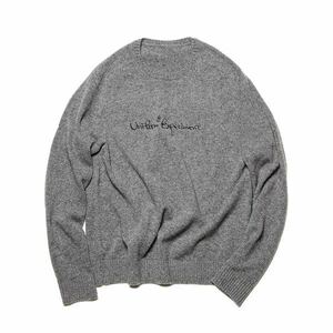 【良品】【レターパックプラス対応】uniform experiment UE ユニフォームエクスペリメント EMBROIDERY CREW NECK KNIT ニット セーター