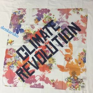 未使用☆ヴィヴィアン☆大判ハンカチ☆ブラックローズ柄☆CLIMATE REVOLUTION☆VivienneWestwood