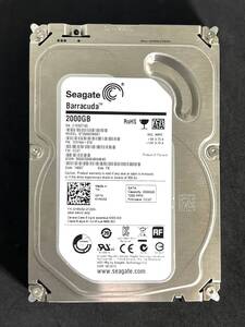 【送料無料】 ★ 2TB ★　ST2000DM001　/　Seagate　【 使用時間：14 ｈ 】稼働極少 3.5インチ内蔵HDD SATA　ST2000DM001-1CH164　FW:CC27