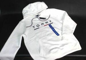 トミーヒルフィガー メンズ パーカー 裏起毛 ホワイト サイズL TOMMY HILFIGER