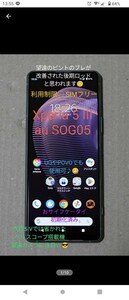 超美品 Xperia Xperia 5 III au SOG05 利用制限◯ SIMフリー エクスペリア マークスリー 