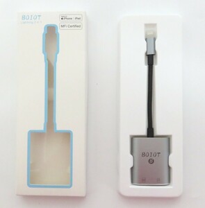 【1円即決です】BOIOT カードリーダー 2 in 1 Lighting SD/TF 双方向高速データ転送 iPad/i-Phone 1円 TER01_2048