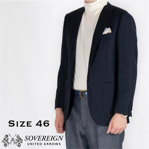 SOVEREIGN ジャケット ネイビー サイズ46 ソブリン United Arrows ISAIA Belvest Caruso TAGLIATORE STILE LATINO LARDINI お探しの方も