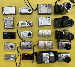 （54）20個 デジタルカメラ まとめ売り Canon Nikon CASIO SONY OLYMPUS FUJIFILM など ジャンク 現状品 動作未確認