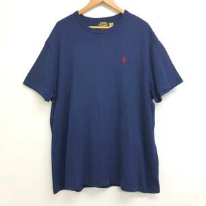 □美品□POLO RALPH LAUREN 半袖Tシャツ XL(185/104A) 紺 ポロラルフローレン メンズ CLASSIC FIT ロゴ刺繍 複数落札同梱OK B240520-5