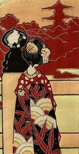 小林かいち　絵封筒２　木版画　戦前　ポチ袋　舞妓　大正ロマン　叙情美人　京都　寺院　京都京極さくら井屋　Kobayashi Kaichi 