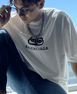 【1円スタート売り切り】 バレンシアガオーバーサイズTシャツ白確実正規品！