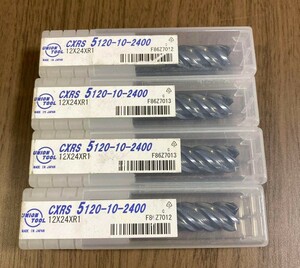 ユニオンツール 超硬 エンドミル CXRS 5120-10-2400 5枚刃・4本セット・高硬度用・Union Tool 三菱 マテリアル 日立 OSG NACHI Moldino