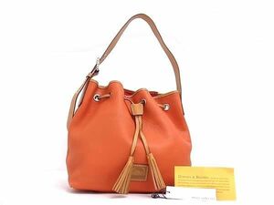 ■新品同様■ DOONEY&BOURKE ドゥーニーアンドバーク レザー タッセル ワンショルダーバッグ レディース オレンジ系 AU9791