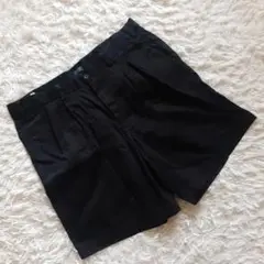 『DOCKERS』 ドッカーズ (W38) 2タックコットンショートパンツ 黒