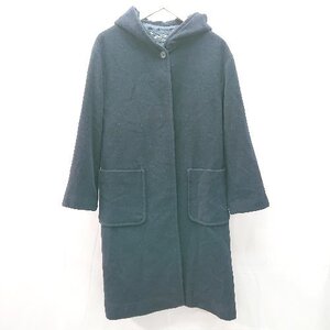 ◇ Sonny Label URBAN RESEARCH フード 起毛 裏地 ボタン シンプル 長袖 コート サイズF ネイビー系 レディース E