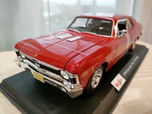 【未使用】【送料込み】マイスト 1/18　シボレー ノバ SS クーペ 1970 Chevrolet Nova SS レッド