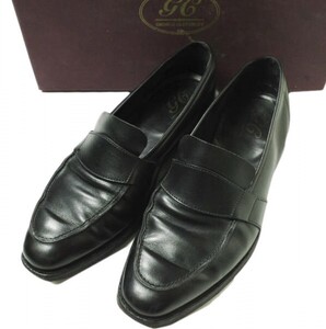 GEORGE CLEVERLEY x BEAMS F ジョージクレバリー 別注 OWEN CALF CLASSIC LOAFERS クラッシックローファー LAST-306 UK5.5E(24cm) BLACK