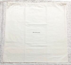 バレンシアガ「BALENCIAGA」 バッグ保存袋 特大サイズ（2148）正規品 付属品 内袋 布袋 巾着袋 62×60cm 大きめ バッグ用 ホワイト 布製