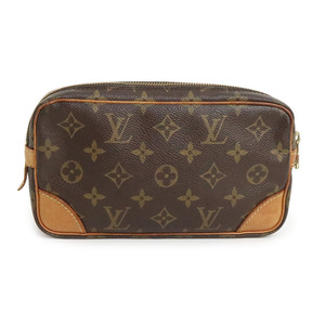 （中古）ルイ ヴィトン LOUIS VUITTON マルリー ドラゴンヌ PM セカンドバッグ クラッチバッグ モノグラム ブラウン ゴールド金具 M51827