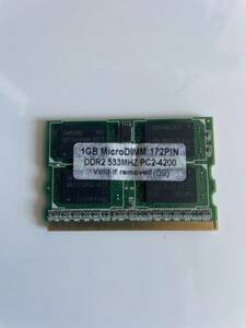 即日発 送料無料　MicroDIMM PC2-4200 DDR2-533 172pin 1GB ★動作保証