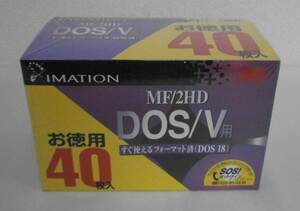 ▲ 3.5インチ 2HD フロッピーディスク(40枚入り) DOS/V用フォーマット済【MF2HD D18-40KM】IMATION 未開封保管品 ▼