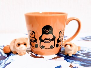 即決【☆2個まで購入可☆】美品 JR東日本 可愛い Suica ペンギン パンダ キャラメル色 カフェラテ 珈琲 コーヒー チョコレート マグカップ