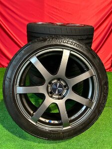 ENKEI PF07 17インチ/7.5J/PCD100/5穴/ET45/ハブ径73mm ブリジストン　ポテンザ　S007a　215/45/R17　86後期など