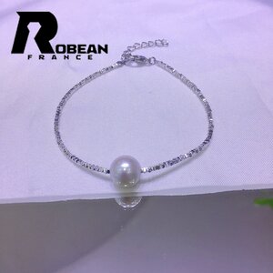 上品 EU製 定価9万円★ROBEAN・淡水真珠・ブレスレット★天然パール パワーストーン s925 アコヤ真珠 本真珠 オシャレ 10-11mm S001108