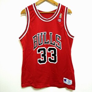 (^w^)b 激レア！Champion チャンピオン 80s 90s ヴィンテージ シカゴ ブルズ NBA PIPPEN 33 BULLS バスケ ユニフォーム ベスト 44 9215wE