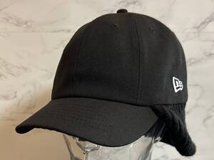 【未使用品】88QF お洒落★NEWERA ニューエラ イヤーマフキャップ 帽子 CAP 限定1個！お洒落なブラックのウール素材♪《7 3/8・58.7㎝位》